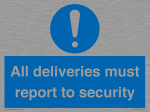 All deliveries must report to security